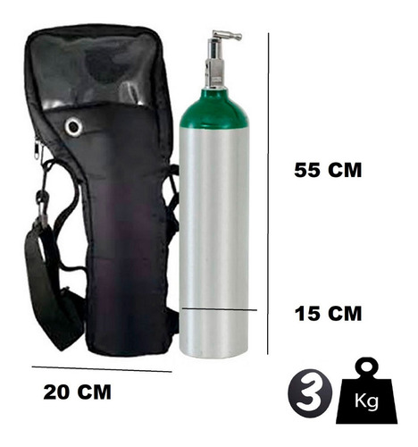 Imagen 2 de 5 de Tanque De Oxigeno Vacio Md 425 Litros Kit Con Mochila