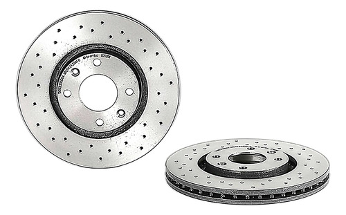 2- Discos Hiperventilados Delanteros 307 2003/2010 Brembo