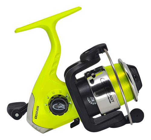 Reel Frontal Beast Se200 Pejerrey Spinning Variada Rio 3 Rul Amarillo Derecho/izquierdo