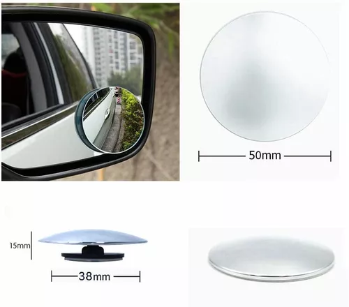 1 par de espejos de coche, espejo de punto ciego convexo de gran angular  ajustable de 360 grados, espejo retrovisor para motocicleta, accesorios para
