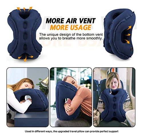 Almohada Inflable De Viaje Multifuncional Para Cuello