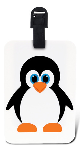 Etiqueta De Equipaje Puzzled Penguin, Etiquetas En Forma De