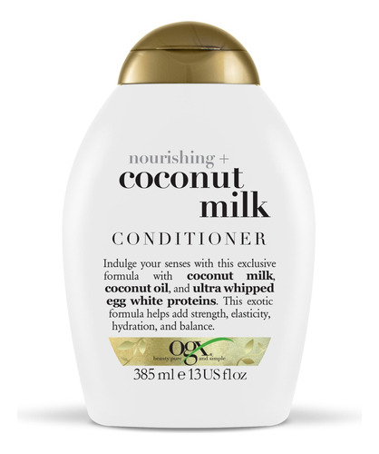 Acondicionador OGX Nourishing + Coconut Milk en botella de 385mL por 1 unidad