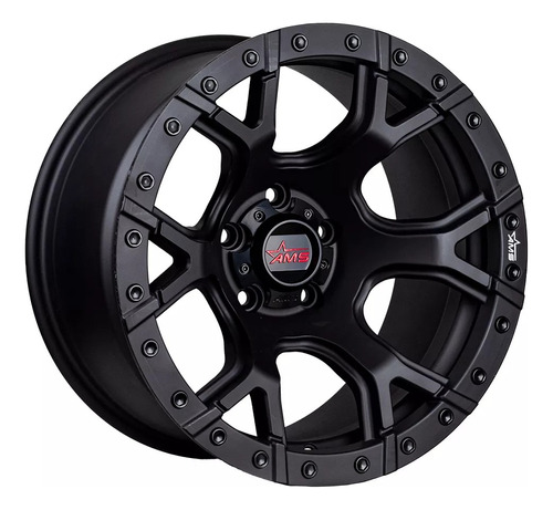 Ams 16x8 5x120 Et-15 Qc661 Matt Black (set 4 Llantas)