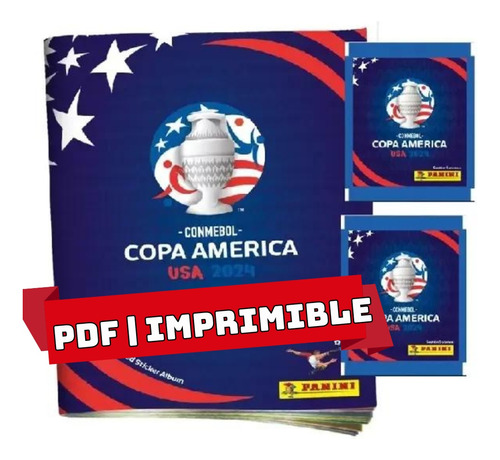 Estampas Panini | Copa America 2024 |  Digital Para Imprimir