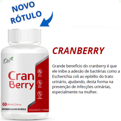 Suplemento Cran Berry 500mg 100 Cápsulas Denature Vitaminas Encapsulados Naturais