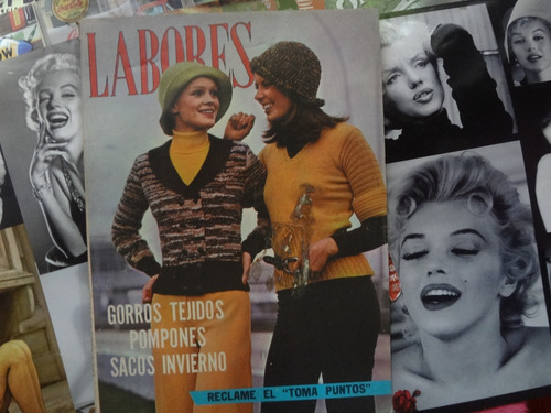 Revista Labores Vol 8 Agosto 1973 Gorros Tejidos Pompones 