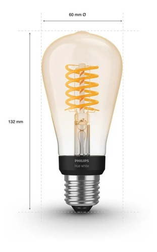 Imagen 4 de 10 de Philips Hue Lámpara Vintage Filamento 7w Bluetooth Edison