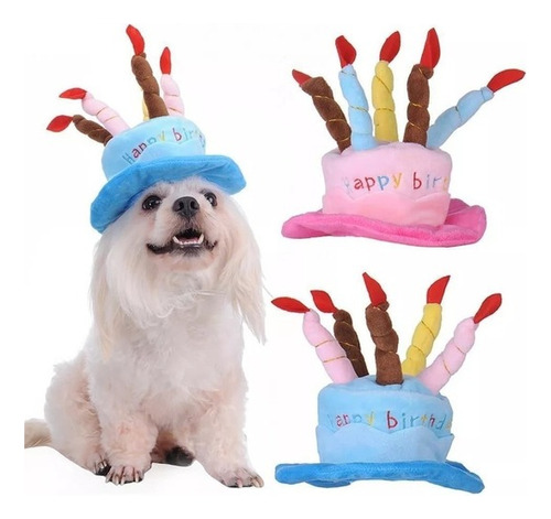 Gorro De Cumpleaños Para Gatos, Perros, Mascotas.