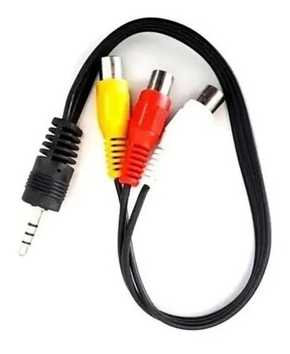 Cable Auxiliar Adaptador Plug 3,5mm A 3 Rca Hembras Plug 