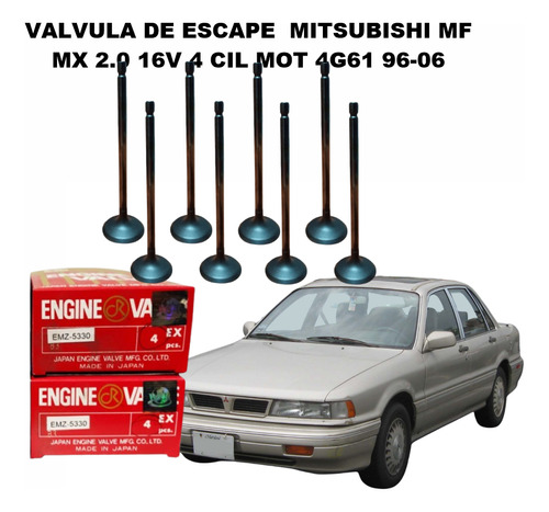 Valvula De Escape  Mitsubishi Mf Mx 2.0 16v 4 Cil Mot 4g61 9