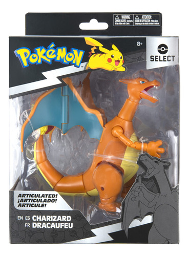 Pokémon Pokemon Charizard, Figura Súper Articulada De 6 P.