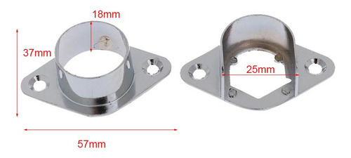 Mz 4 X 2 Soportes Empotrados For Poste De Cortina For 25 Mm
