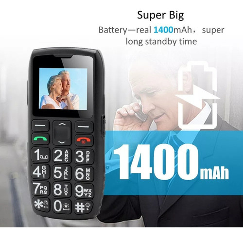 ~ Teléfono Celular Simple Para Personas Mayores Desbloqueado