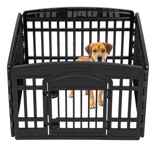 Iris Usa Ci-604E corralito para mascotas con puerta negro