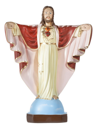 Imagem Cristo Redentor Manto Verm 130 Cm Resinado G R A N De