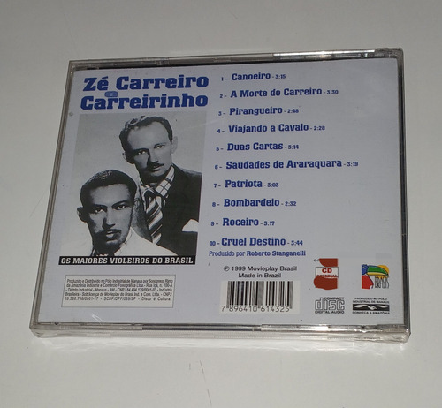 Cd _ Zé Carreiro É Carreirinho _ Os Maiores Violeiros Do Estandar