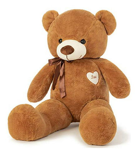 Peluche Oso Teddy Grande 80 Cm Con Corazón Regalo Niñas Novi