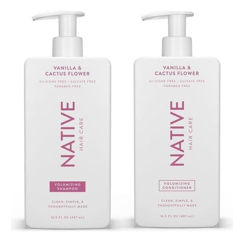 Champú Y Acondicionador Nativo De Vainilla Y Flor De Cactus