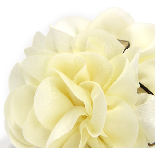 11 - Blanco - Pinche Traba Para El Cabello Rosa Satinada Blanco