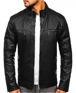 Chamarra Chaqueta Vinipiel Tipo Biker Para Hombre