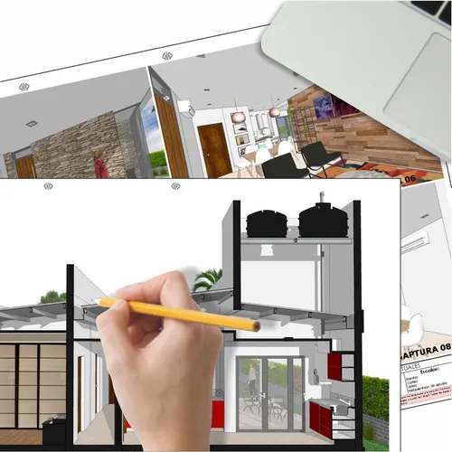 Plano De Casa Moderna Medidas Diseño Color 123m2