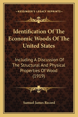 Libro Identification Of The Economic Woods Of The United ...