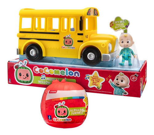 Kit Cocomelon - Ônibus Escolar Amarelo + Mini Figura