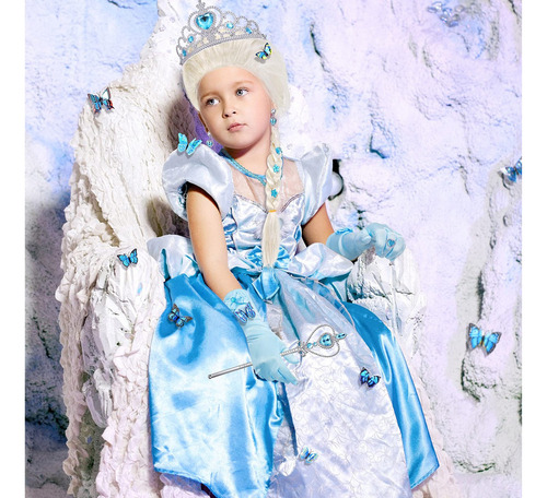 General Princesa Corte De Cabelo Elsa Do Gelo Para Meninas