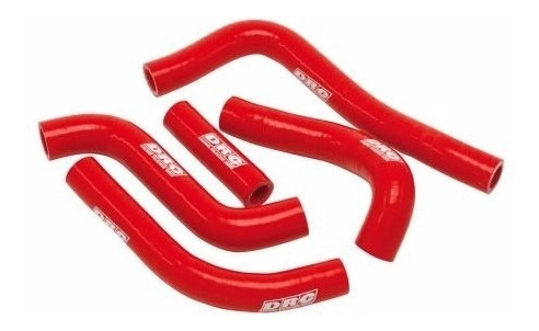 Kit Mangueras Drc Radiador Silicona Crf 250 04 - 09 Rojo