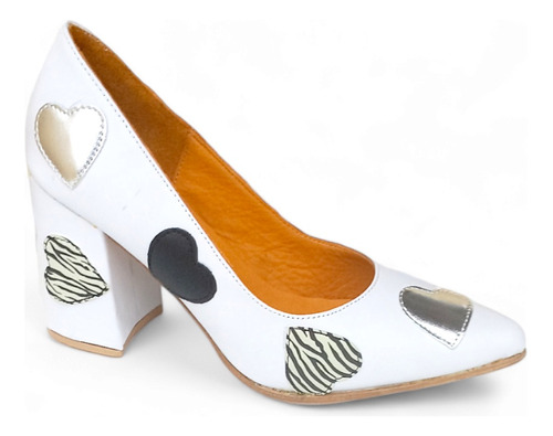 Zapato Stiletto  Mujer Diseño Cuero Vacuno Forrados En Cuer 