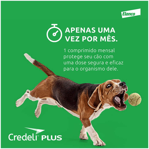 Credeli Plus 22 A 45kg Caixa Com 1 Comprimido - Elanco