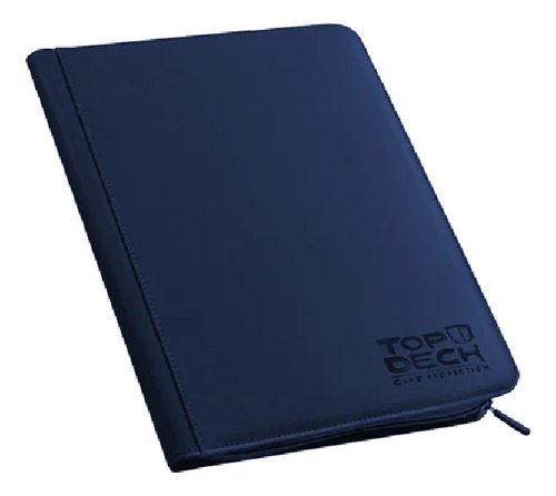 Carpeta Premium Binder Ecocuero Azul - 360 Espacios Top Deck