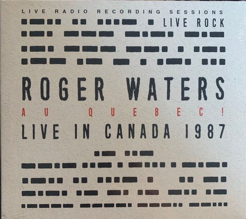 Roger Waters - Au Quebec! Live In Canada 1987 (cd) Importado