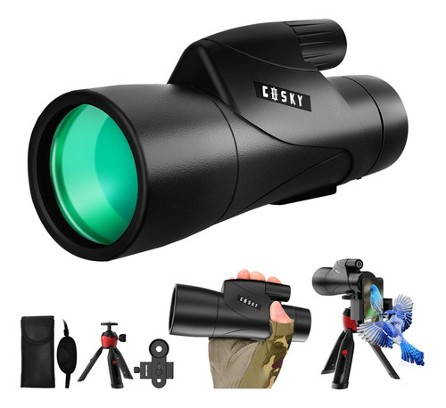 Monocular Hd 15x55 Con Prisma Bak4 Y Adaptador Para Smartpho
