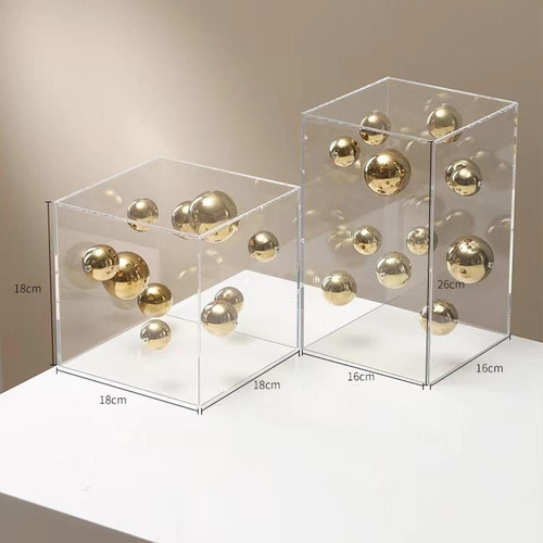 // Capa De Acrílico Transparente Bola 16cm X 16cm X 26cm