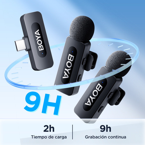 Boya V20 2.0 2 Micrófono De Solapa Inalámbricos Para Android