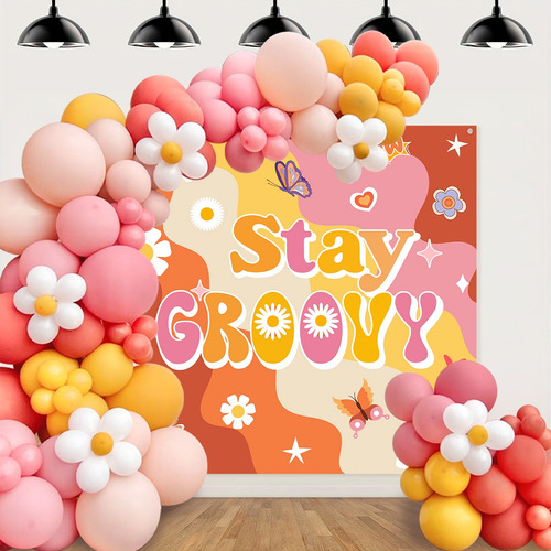 Set De Fondo De Globos De Estilo Retro Decoración Cumpleaños