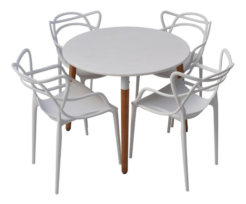 Combo Comedor Eames Mesa Y 4 Sillas Master 