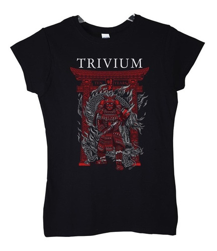 Polera Mujer Trivium Ten Years Metal Abominatron
