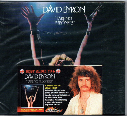 Cd David Byron Take No Prisioners Lacrado Br Slipcase Pôster