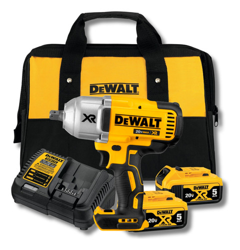 Chave De Impacto 2 Baterias 20v 5ah Dewalt Dcf899 Bivolt Cor Amarelo