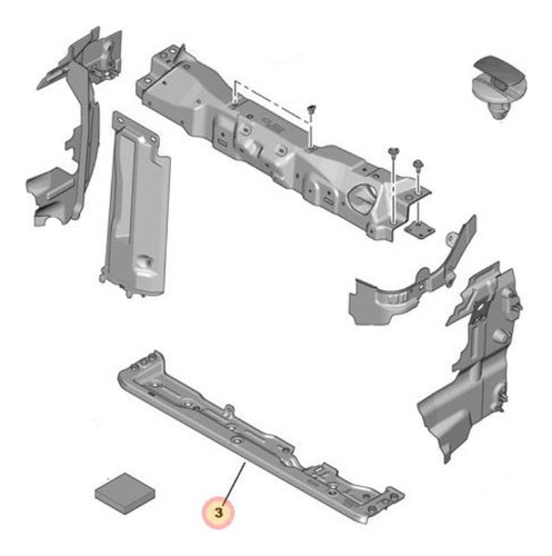 Travesaño Delantero Inferior Peugeot 9675632280