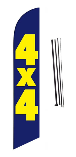 Bandera 4x4 4.2mts # 5391 Con Mástil