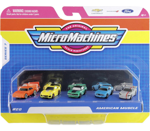Micromachines #20 American Muscle 5 Vehiculos Series 7 Color Multicolor