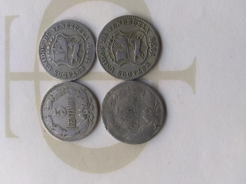 Monedas De 5 Céntimos Venezolanas De 1938