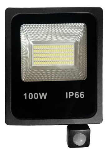 Refletor Led 100w Prova D'agua Sensor Presença Bivolt Cor da carcaça Preto Cor da luz Branco-frio 110V/220V