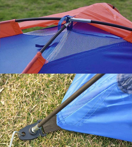Imagen 6 de 9 de Carpa Camping 6 Personas+colchoneta+lampara Para Camping