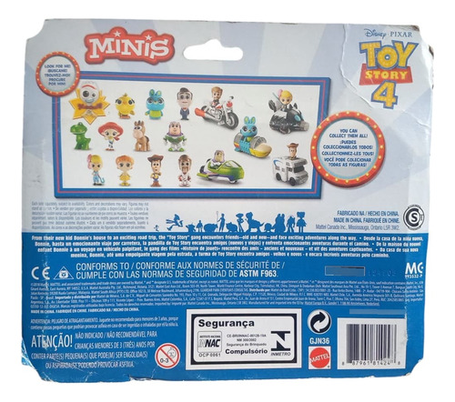 Toy Story 4 Disney Pixar Set De 5 Mini Figuras De Colección