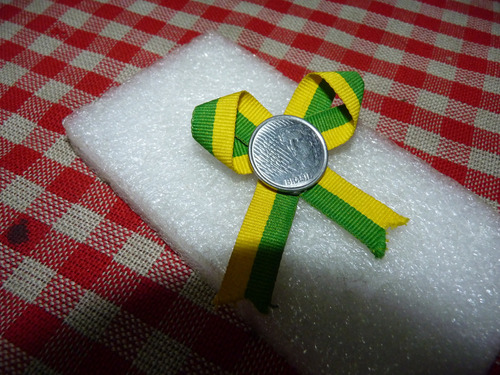Pin Prendedor Brasil Con Moneda